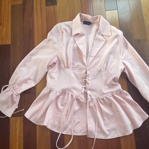 Light Pink Corset Blazer